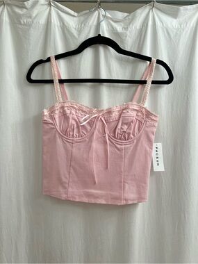 PacSun Blush Pink Lace Corset Top